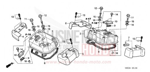 COUVERCLE DE CULASSE VT750C4 de 2004